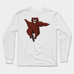 Bear on a unicycle Long Sleeve T-Shirt